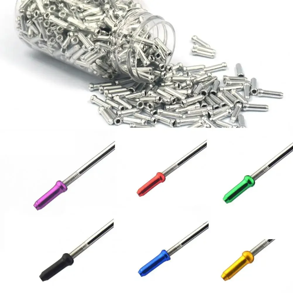 AliExpress 200Pcs Shift Cable Caps Colorful Wear-resistant Aluminum Alloy Bike Wire Core Wire End Caps Bicycle