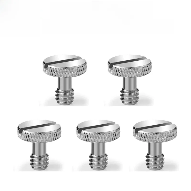 BEXIN LS040 Kameraschraube, D-Schaft, D-Ring, 1/4 Zoll Befestigungsschraube für Kamerastativ, Einbeinstativ oder Schnellwechselplatte (QR) – 5 Stück