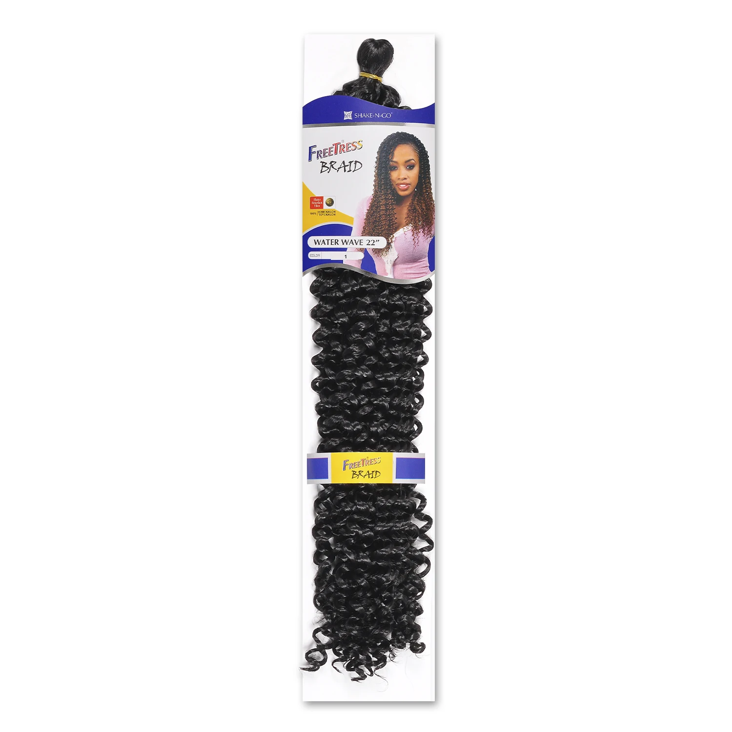 FreeTress Synthetic Hair Crochet Braids Water Wave 22'' – Soft, Bouncy, Natural Look, Easy Install, Long-Lasting Style