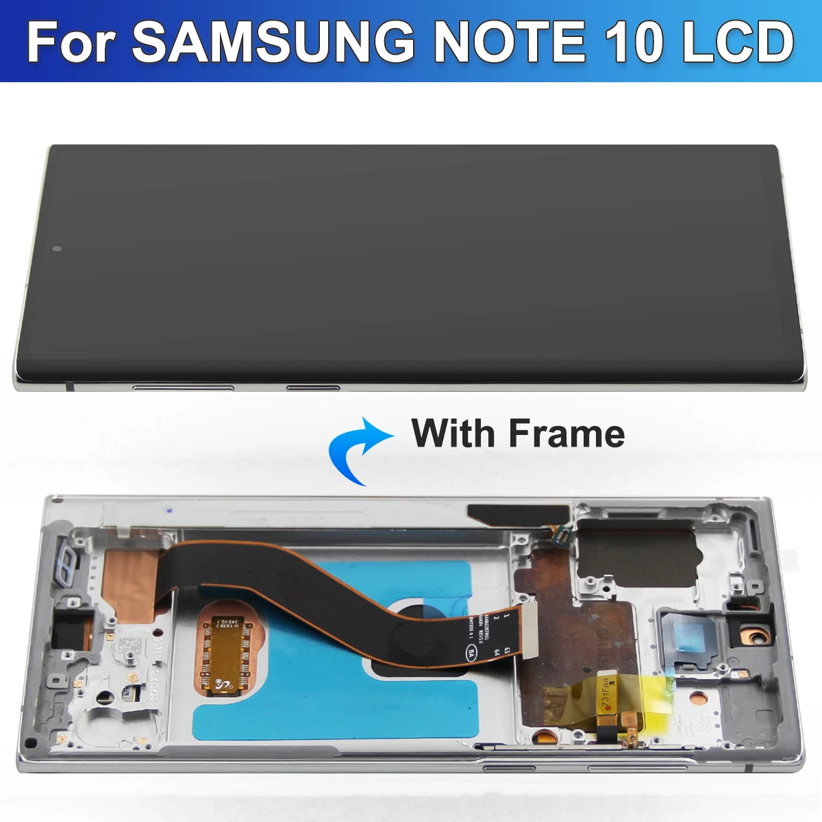 For AMOLED With Frame Support Fingerprint For Samsung Note 10 LCD N970 N970F N9700 Display Touch Screen Digitizer Assembly