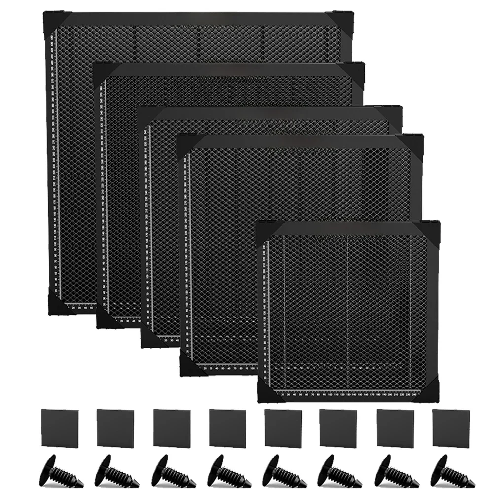 TWOTREES Table de Travail en Nid d'Abeille pour Machine de Découpe Laser CO2 ou Diode | Tailles : 300x300/400x400/440x440/500x500/600x600 | Panneau en Nid d'Abeille