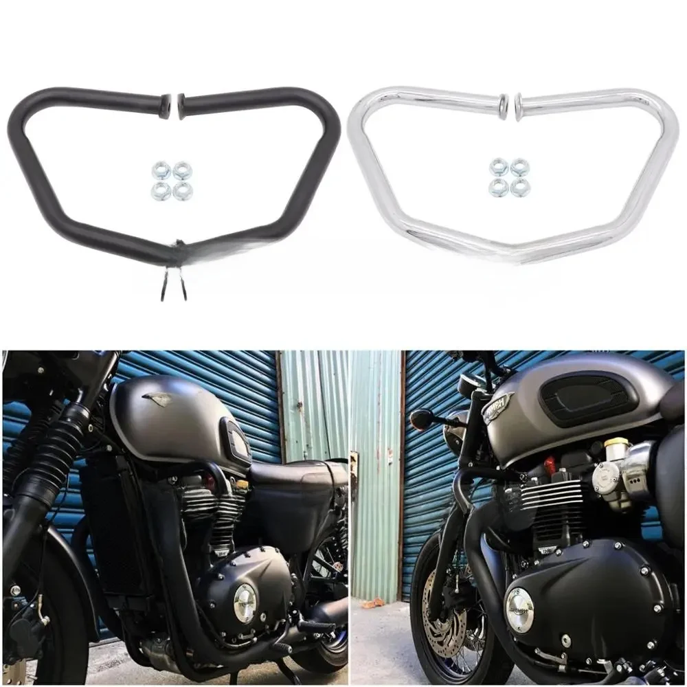 Osłona silnika motocykla Crash Bars dla Triumph Bonneville T100 T120 Bobber Thruxton 1200/R Street Cup/Twin Speed ​​Twin 2016-2024 — zdjęcie 2