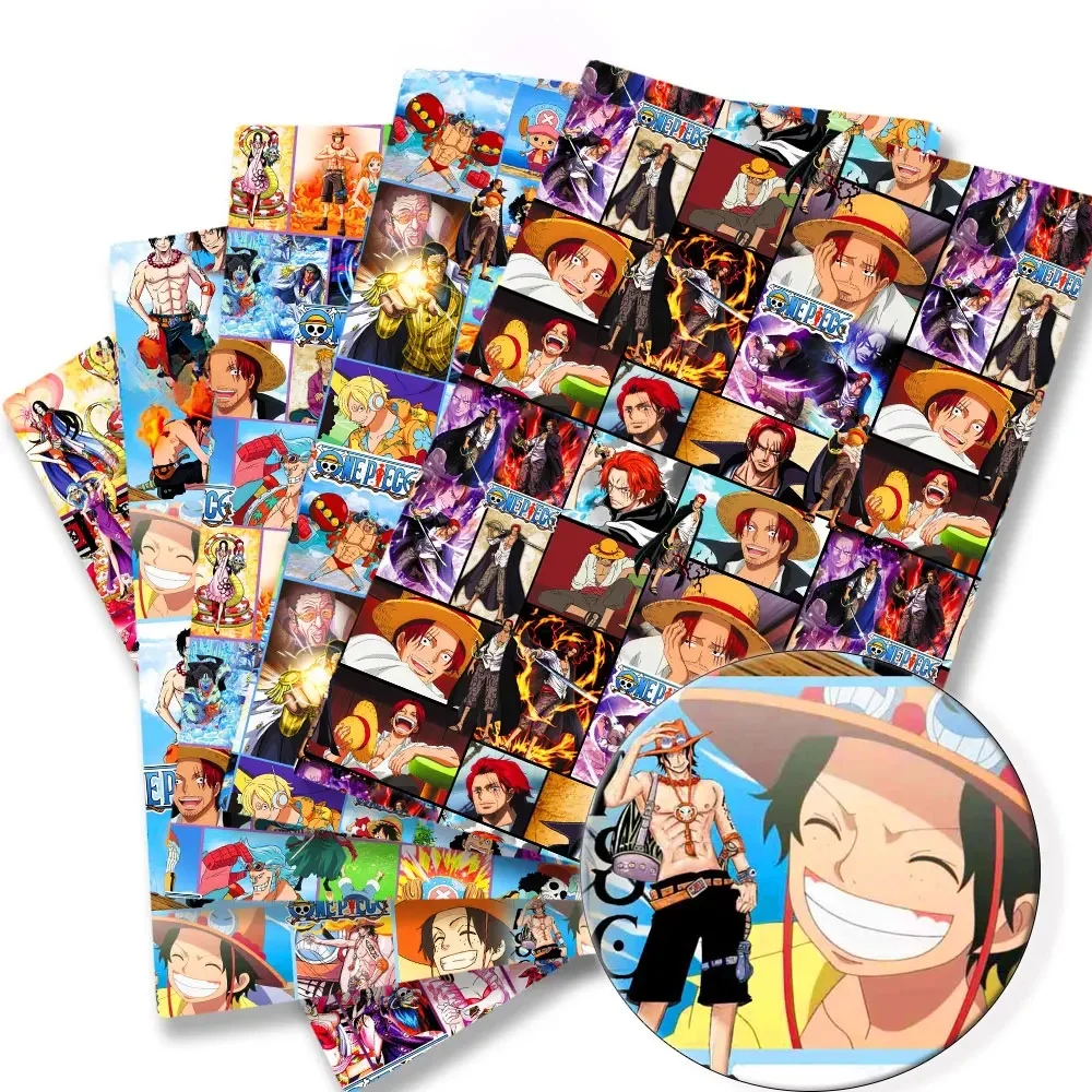 Tissu périphérique Anime une pièce 140x50cm, bricolage, couture, Patchwork, Quilting, robe de bébé, tissu imprimé, couture pour enfants