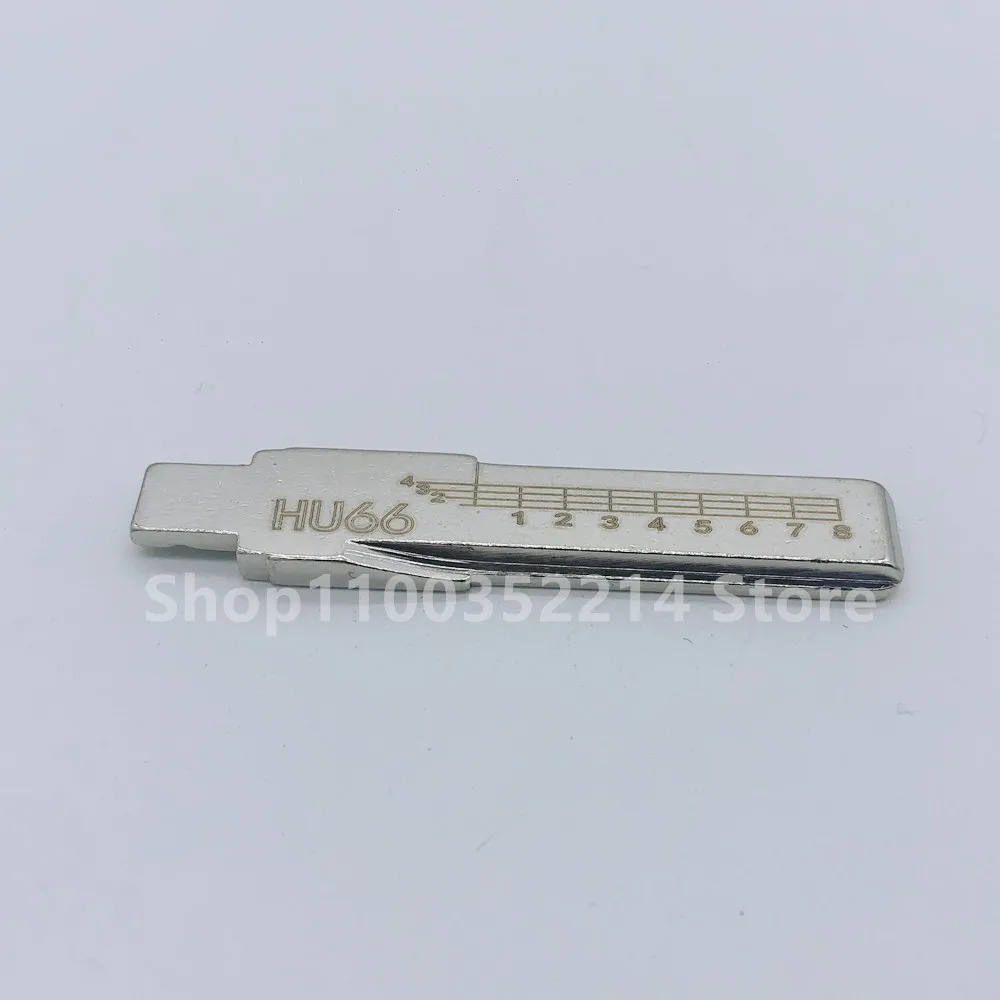 10pcs Engraved Line Key Blade HU66 Scale Shearing Teeth Cutting Key Blank 2 IN 1 Lishi HU66 #31 For Audi  Skoda Bently