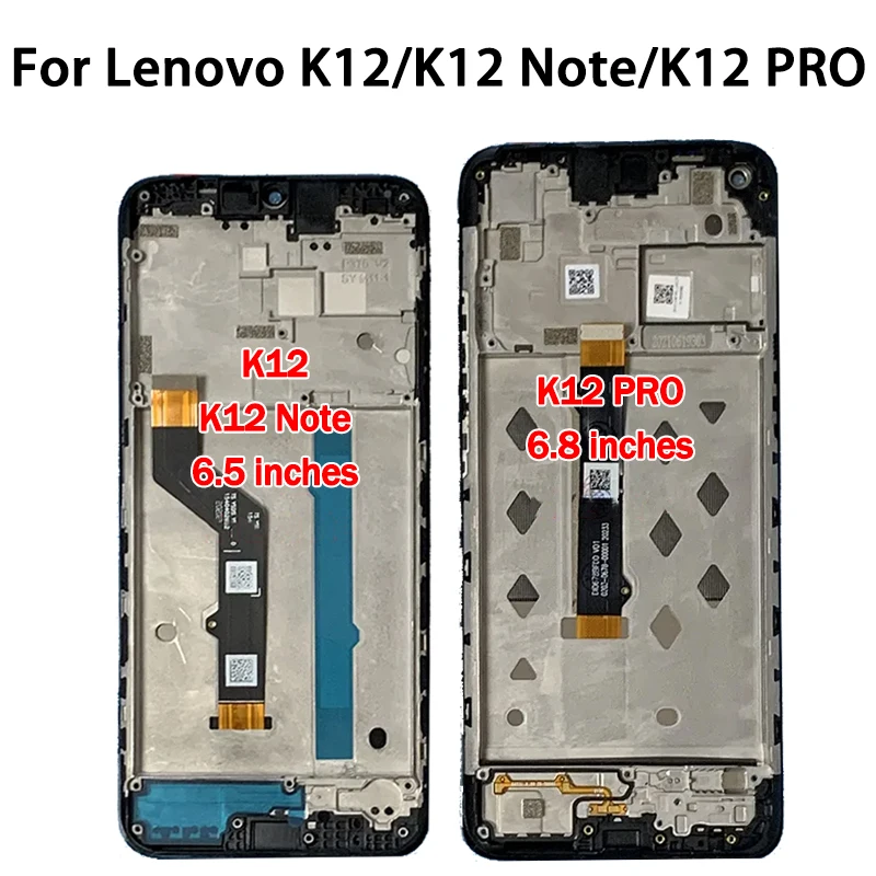 OEM  For Lenovo K12 (China) LCD K12 Note Display Touch Screen Digitizer Assembly For Lenovo k12 Pro XT2091-8, XT2091-7 LCD