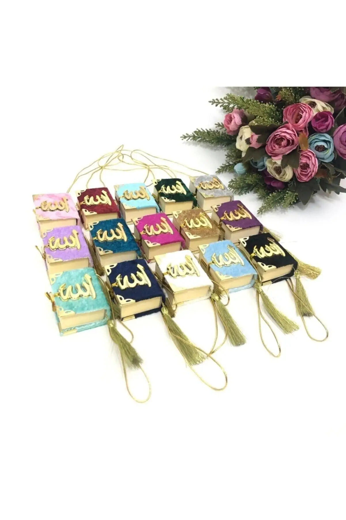 

High Quality Baby Mini Quran Hajj Umrah Mawlid Mevlut Newborn Muslim İslamic Gift 10 Pcs Colorful Car Accessories