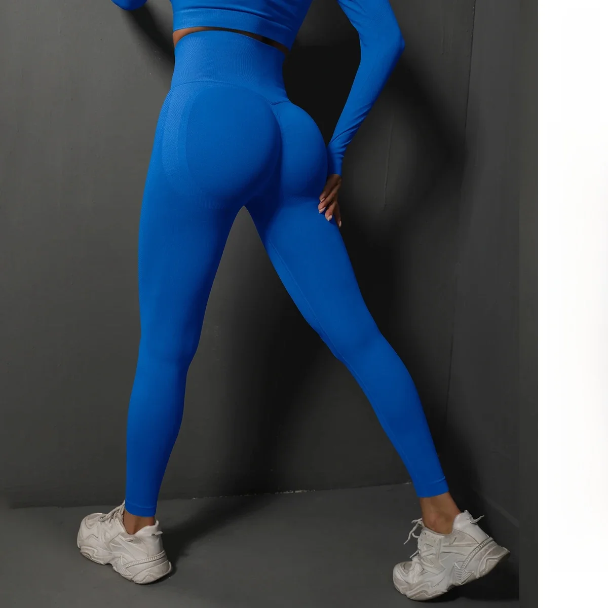 Bezszwowe legginsy gimnastyczne damskie spodnie do jogi seksowne wysokiej talii Booty podnoszące legginsy spodnie damskie ubrania sportowe odzież Fitness — zdjęcie 2