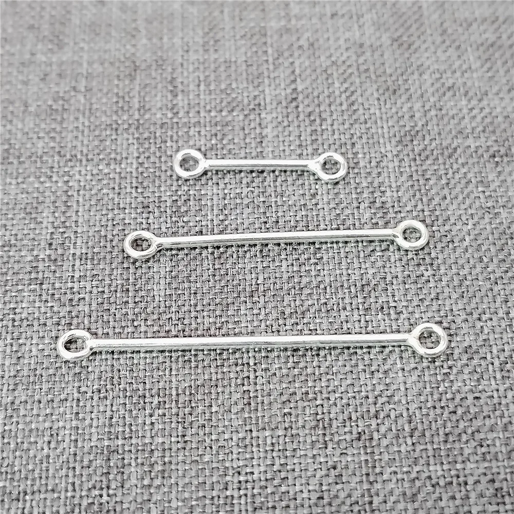 5 Pieces of 925 Sterling Silver Bar Stick Charm Connector for Bracelet 15mm 25mm 30mm