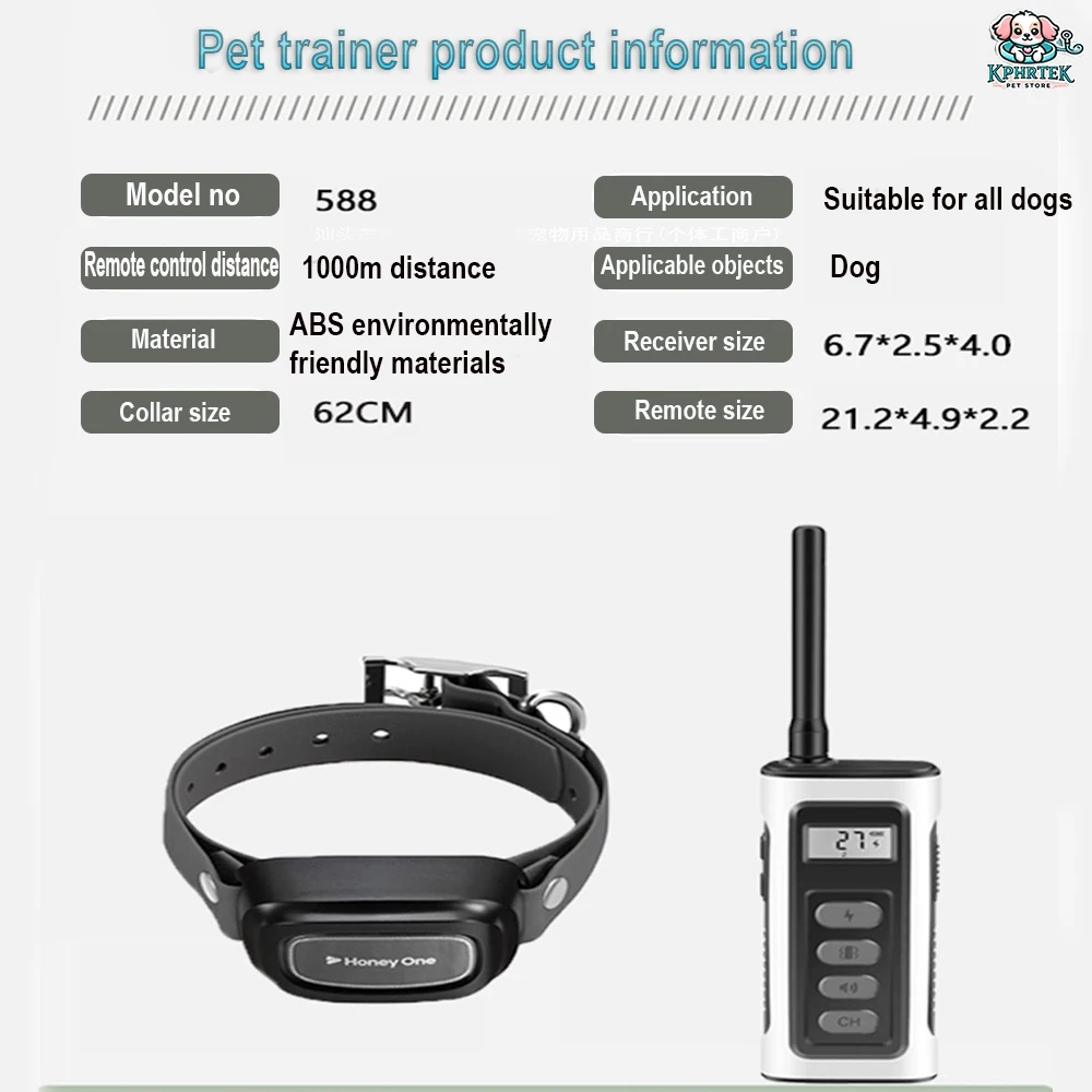 20 PCs Anti-Bark Dog Training Collar – Remote Control with Long Battery Life, Safe Beep and Vibration Training for Small, Mediu
