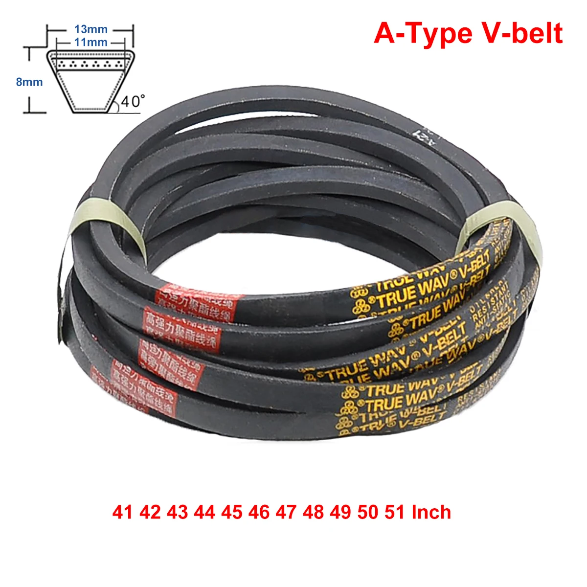 

A Type V-belt Triangle Belt A-41/42/43/44/45/46/47/48/49/50/51 Inch Industrial Agricultural Equipment Transmission Belt