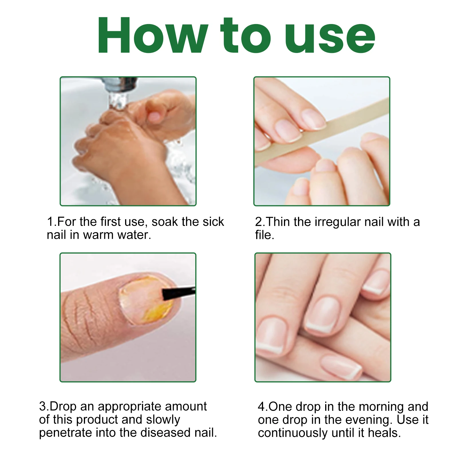 Serum do naprawy paznokci, przywracające blask, stymulujące nowy wzrost, odżywiające skórek, nawilżające, do paznokci łamliwych, regenerujące dłonie i stopy, płyn do pielęgnacji paznokci.