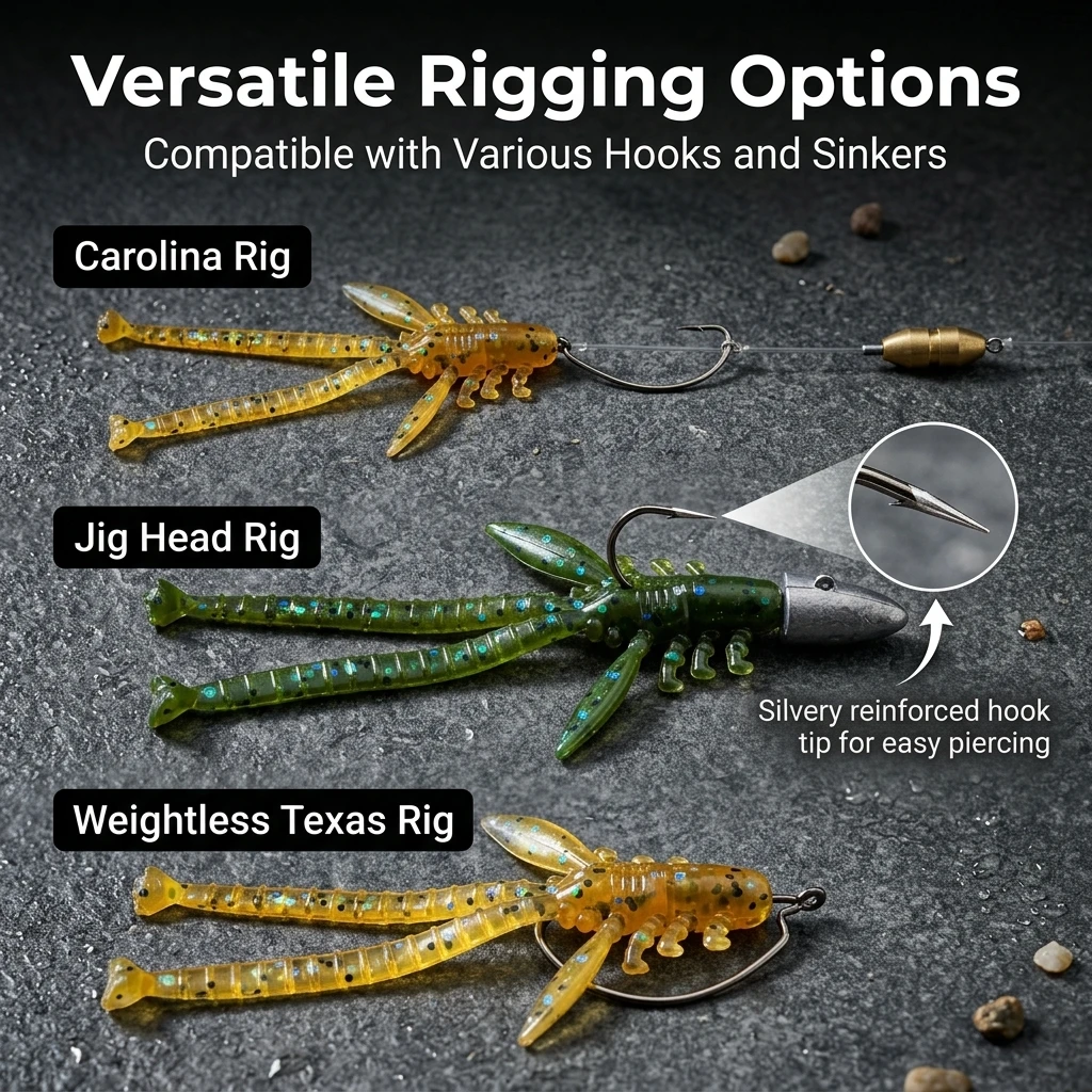 20pcs Fishing Soft Bait 55mm/0.7g Versatile Artificial Bait Fishing for Carp Sea Bass Trout Fishing Bait Fishing Equipment