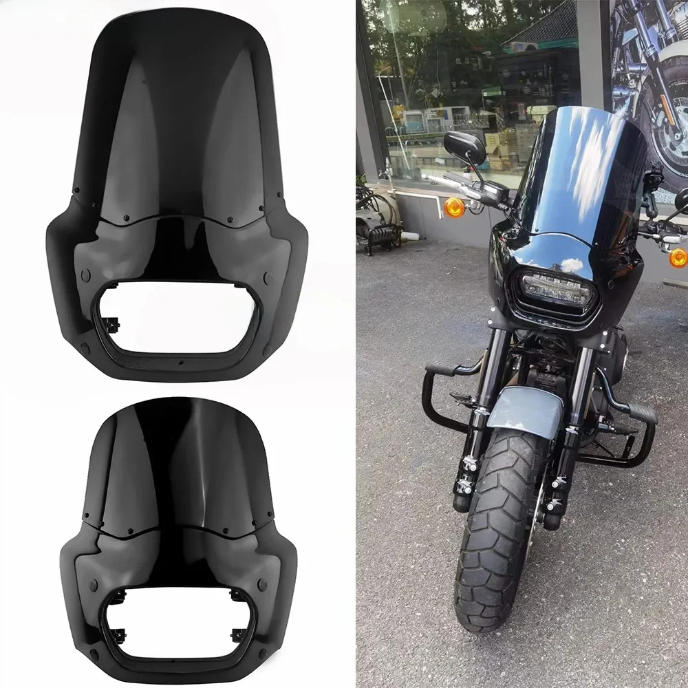 Fat Bob Moto Road Kokor Carénage Noir Brcorporelle pour Harley Softail, Fat Bob FXFB 2018-19, Fat Bob S FXFBS 2018-23