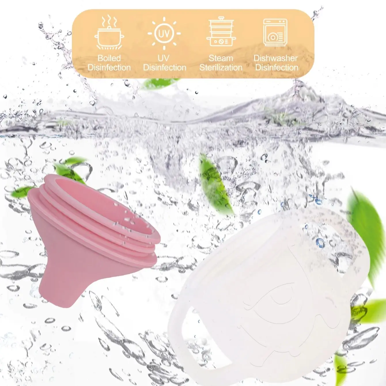 Portable Baby Silicone Feeding Drinking Cup Newborn Learning Handle Bottle Silicone Tableware Toddler Water Bottle