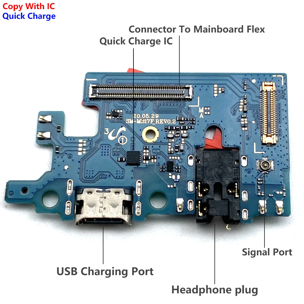 For Samsung M22 M31S M32 M51 M52 M10 M20 M30 M30s M21s M31 M62 M53 5G USB Charge Connector Charging Port Main Board Flex Cable