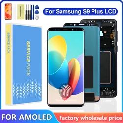 AMOLED S9 Plus Display With Frame Replacement For SAMSUNG S9+ G965 G965F LCD Display Touch Screen Digitizer Assembly