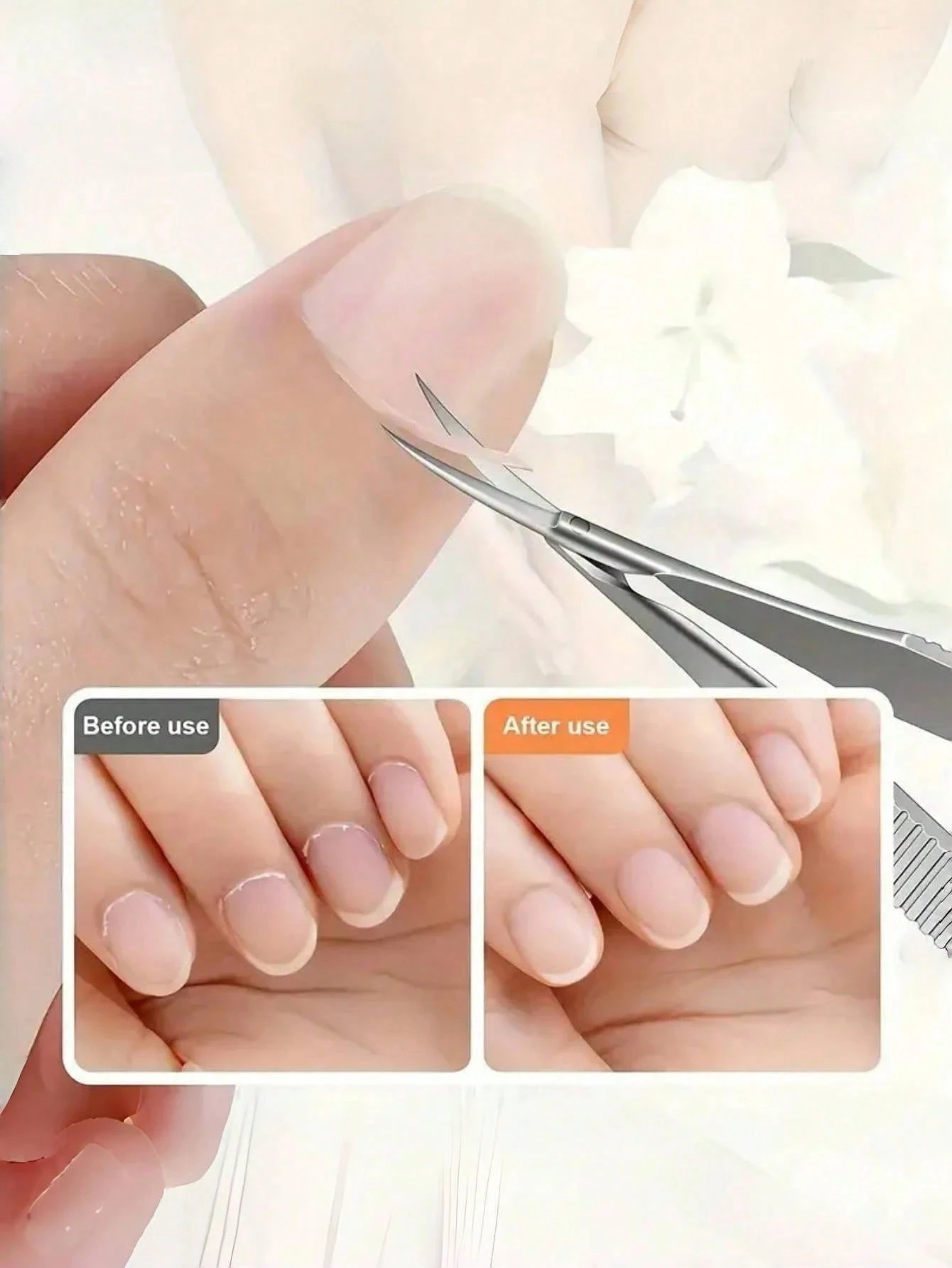 1 stks Zilver multifunctionele Nagelriemschaar Precisie Rvs Dode Huid Remover Wimper Wenkbrauw Trimmen Grooming Tool