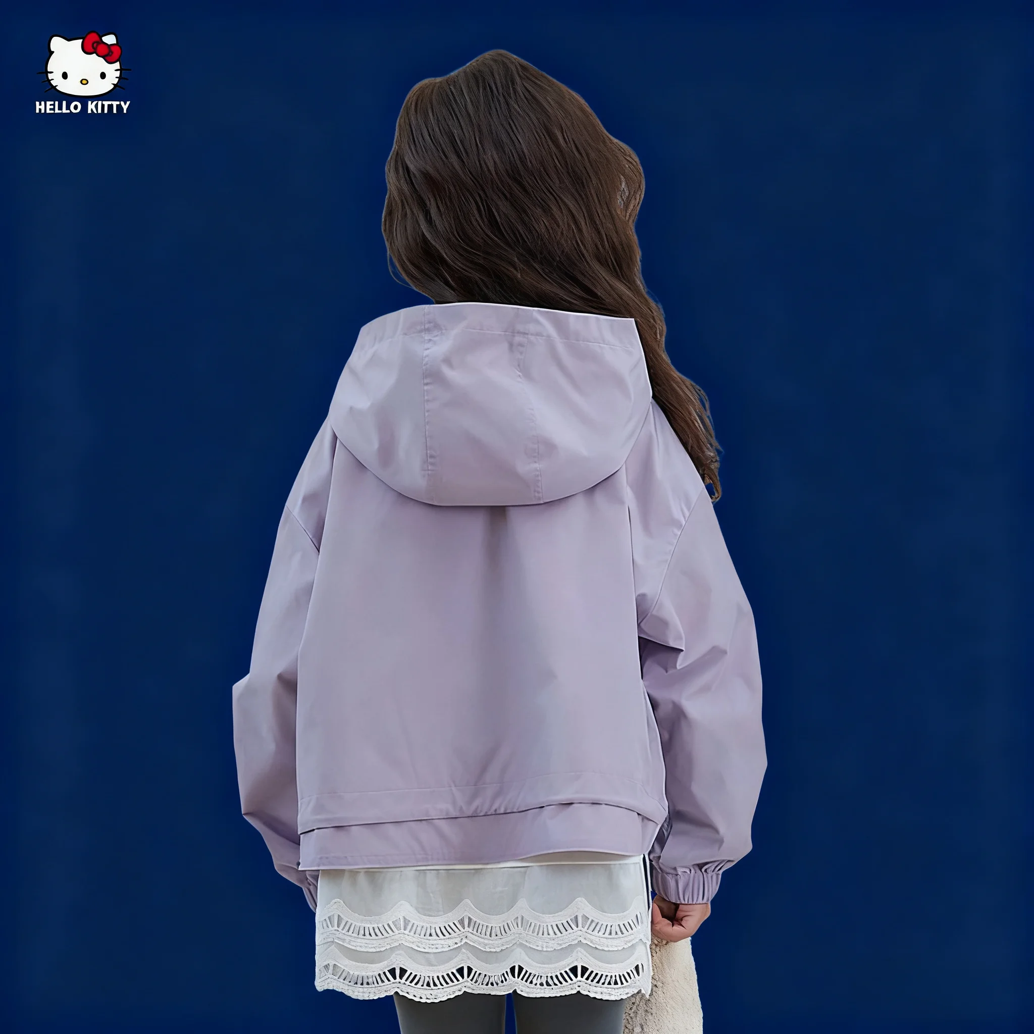 

[Officially Authorized] Sanrio Girls Spring and Autumn Coat New Fashion Casual Hooded Coat Fabric Comfortable