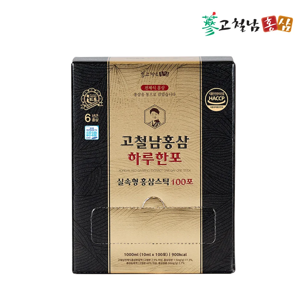 KOREAN RED GINSENG EXTRACT ONE DAY ONE STICK 10ml 100ea 6 years Korean red ginseng stick 10g * 100p in box