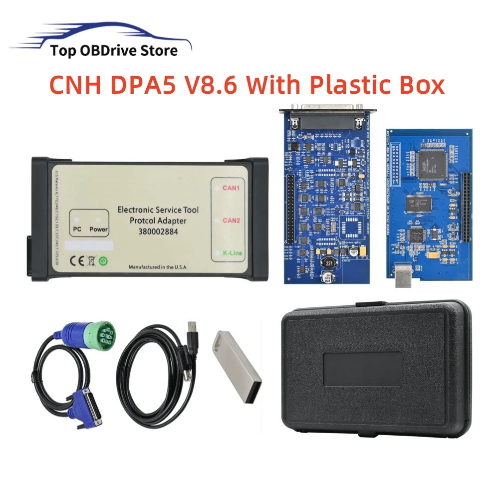 لشاحنة CNH DPA5 شديدة التحمل رقاقة كاملة مع V8.6 Udisk لأداة الخدمة الإلكترونية New Holland لحفارة محمل الحافلة المقطورة #1