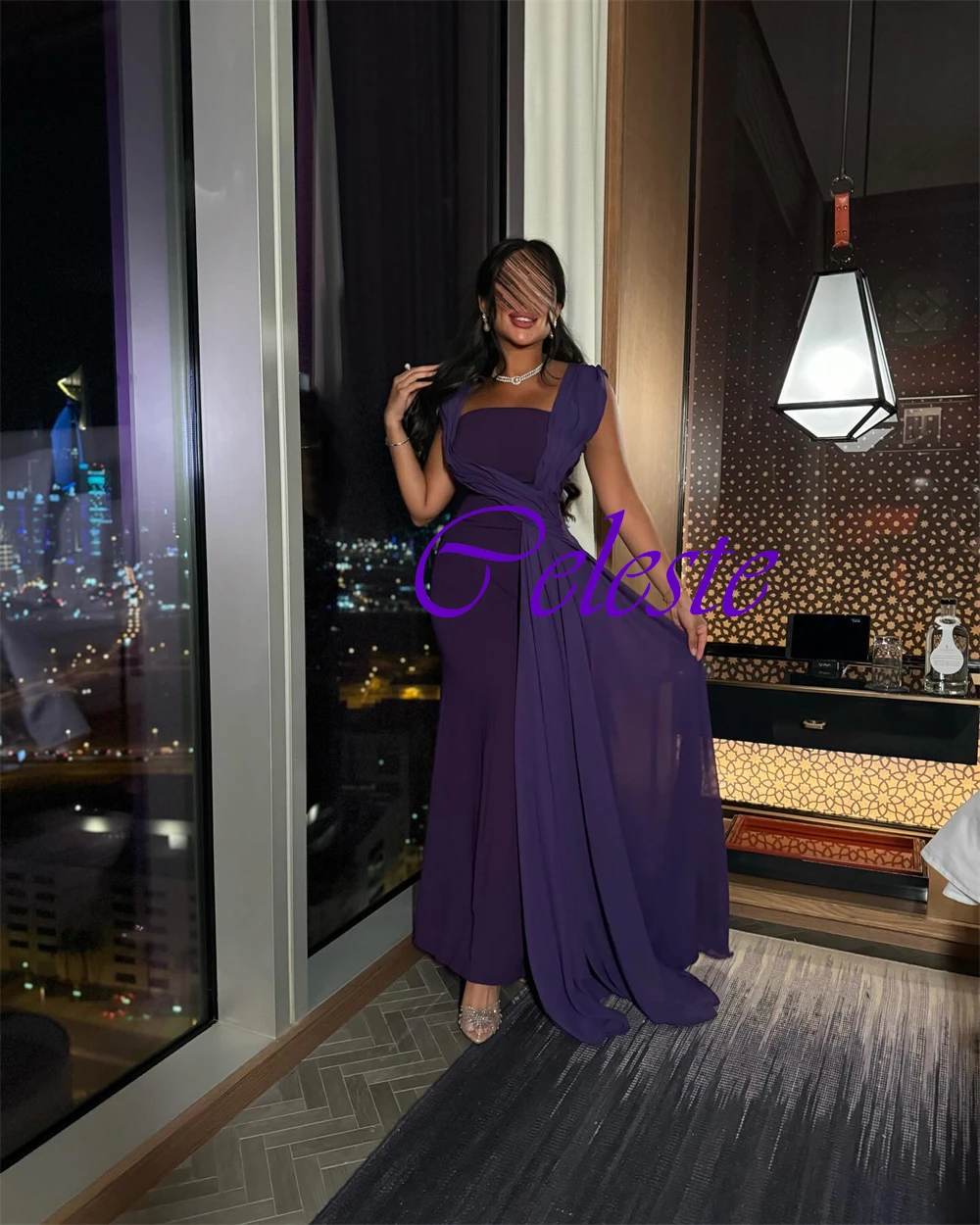 تخصيص حمالة أكمام جيرسي مثير حورية البحر مساء اللباس الكاحل طول حزب فساتين حساسة فساتين المناسبات الخاصة