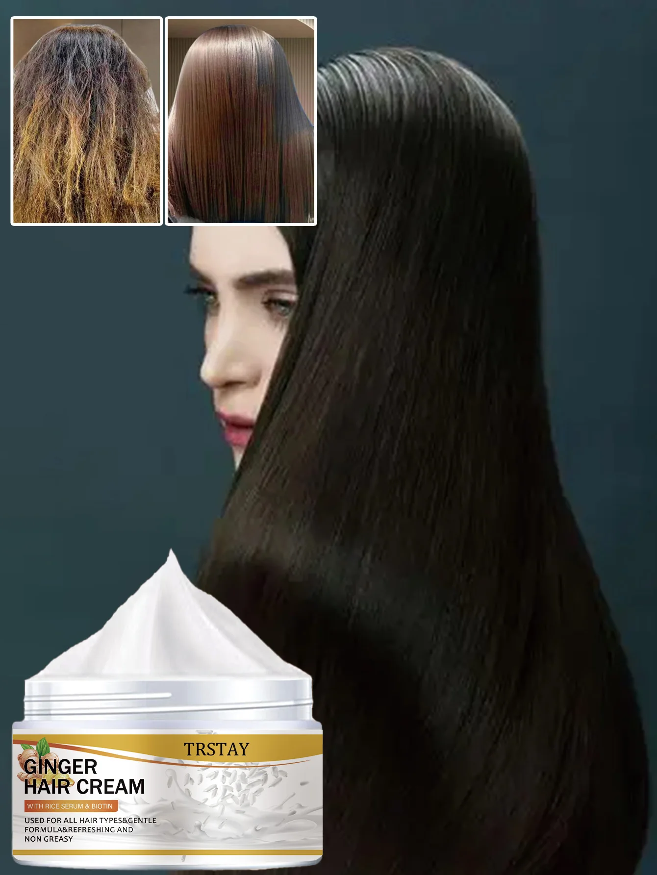Hair Ginger Cream, Smooth Hair, Long Lasting Moisturizing Scalp, Five Specifications, Easy To Carry For Travel Hair Care Cream - Image 6