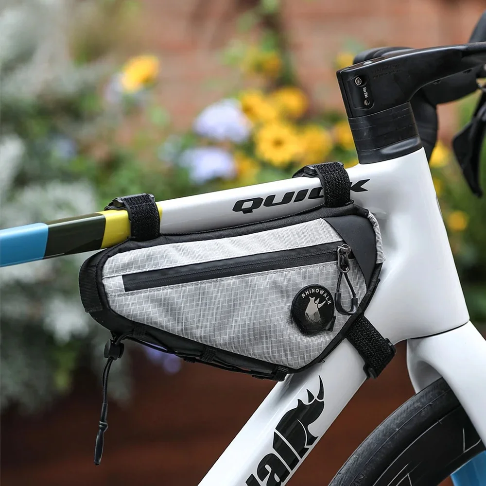 AliExpress Rhinowalk Bike Frame Bag Urban Cycling Triangular Crossbeam Bag Botton Tube Paint Protection Strap With Deep Pocket For Mtb&Road