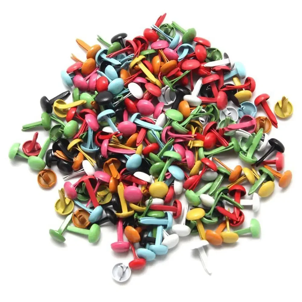 Zestaw 200 praktycznych Mini paryskich łączników wielokolorowy papier craft tłoczenie Scrapbooking narzędzie do majsterkowania 4.5*8mm — zdjęcie 2