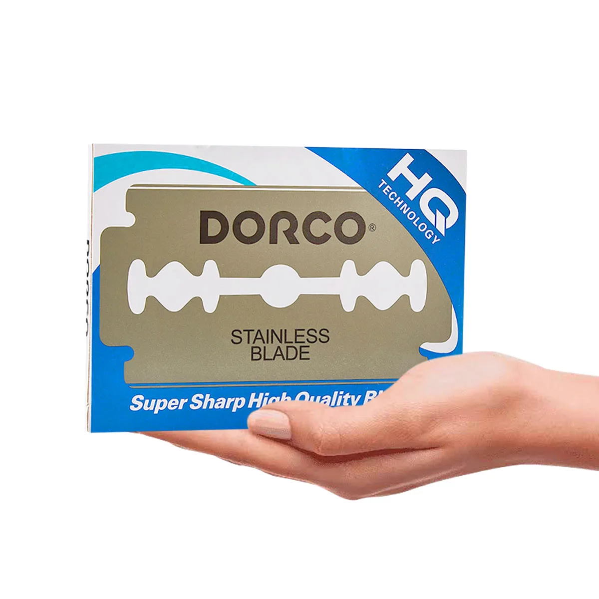 سكين الجيب Dorco ذو الحافة المزدوجة باللون الأزرق مع 100 سكاكين جيب