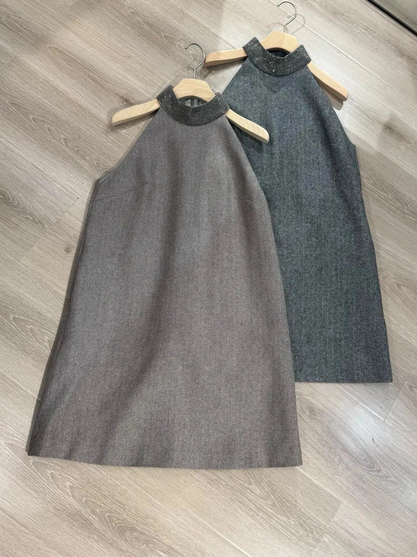 

Exquisitely decorated classic sleeveless mini dress