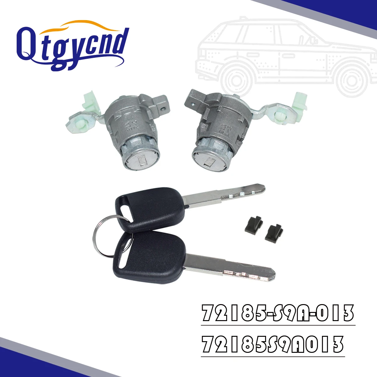 

2 Set Left & Right New 72185-S9A-013 For Honda CR-V ELEMENT Drivers Door Lock Cylinder W/Key 72185S9A013