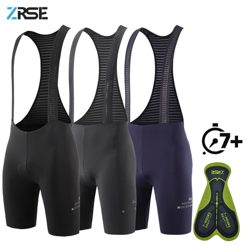 Pantalones cortos con pechera para ciclismo para hombre, ropa sin costuras para exteriores, paseo en bicicleta, 7 horas, acolchados, equipo profesional, medias con pechera, pantalones cortos transpirables para ciclismo de montaña