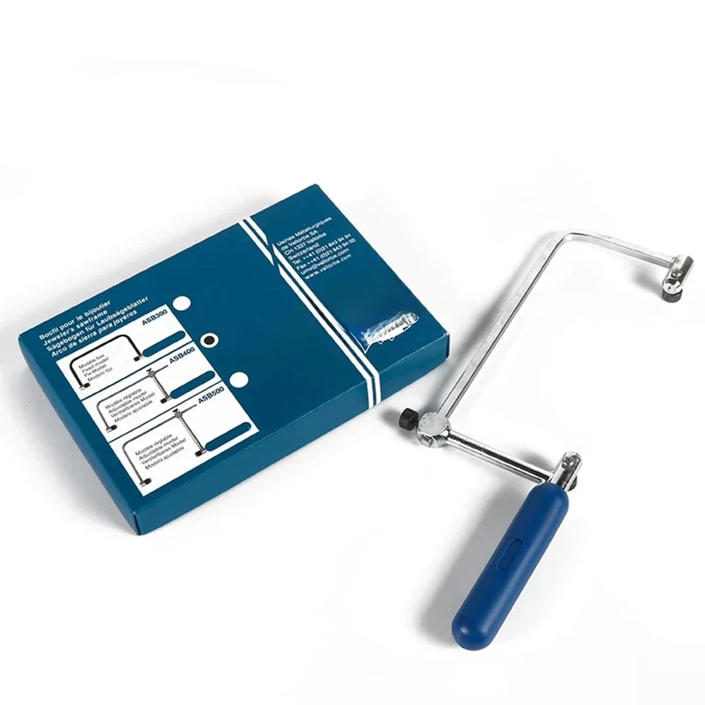 Mini Saw Hand Sawbow Coping Jig Saw with 6pcs Spiral Blades Adjustable DIY Cutting Hand Tools for Woodworking Craft Jewelry