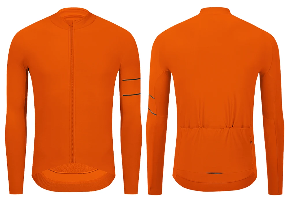 YKYWBIKE Radtrikot 10-20 ° C Herbst Langarm Rennrad Kleidung Thermo Fleece Wärme MTB Fahrrad Jersey – Detail 20