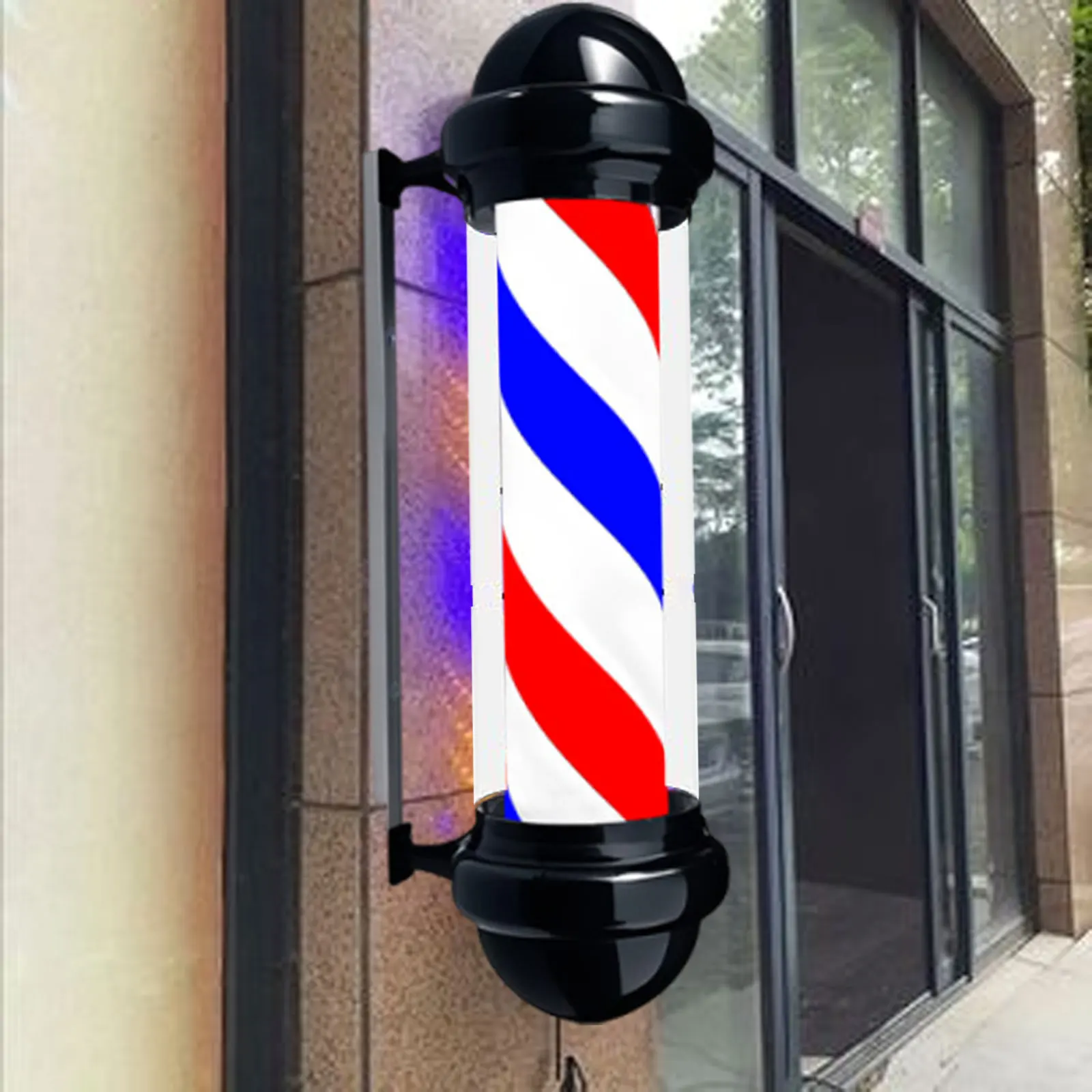 

20 Вт Парикмахерская Столб Свет Традиционный Парикмахерский Салон Открытый Знак Классический Парикмахерский Салон Непромокаемый Прочность Настенное Крепление Для Салона