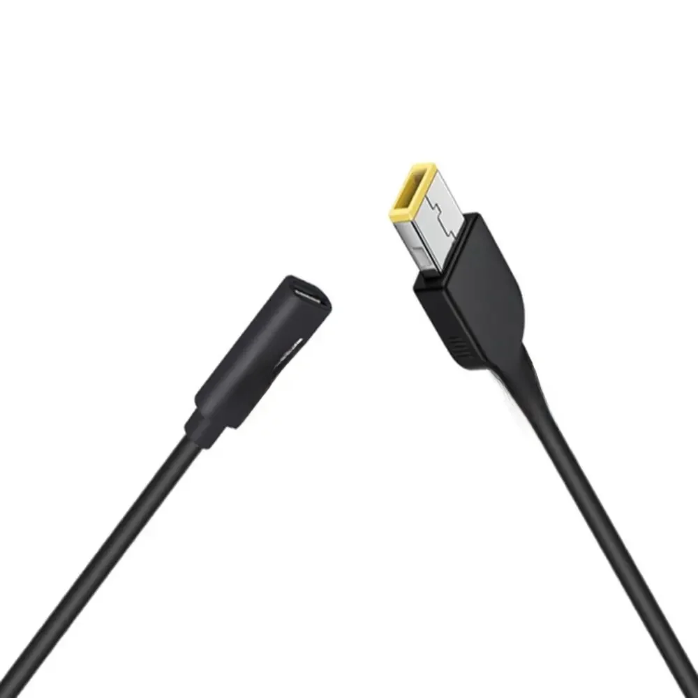 Câble de charge Type-C femelle à pointe mince carrée pour Lenovo Yoga 2 Pro 13 ThinkSub USB-C durable 15cm Power rette PD chargeur