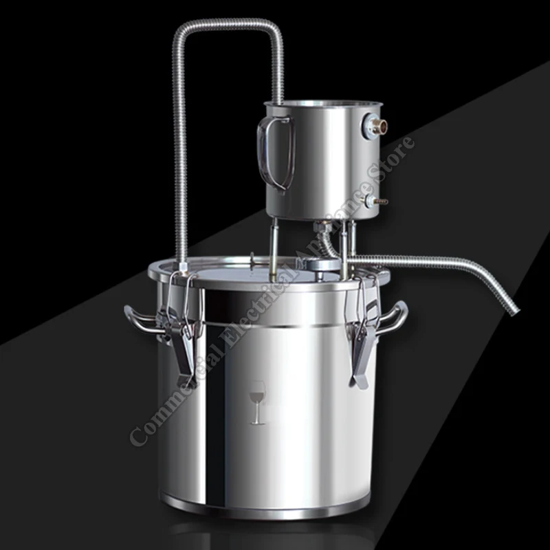 Distiller Brewing Equipment Whiskey Distilled Water White Red Wine 20L Double-cup Distiller Household Pure Dew Machine