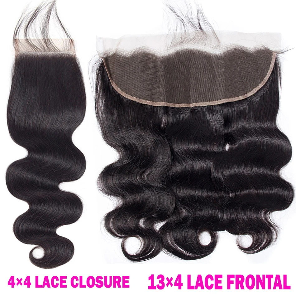 Lace Frontal Only 13x4 Water Wave Closure Human Hair Brazilian Lace Frontal Closure Deep Wave Straight Lace Front Closure Only