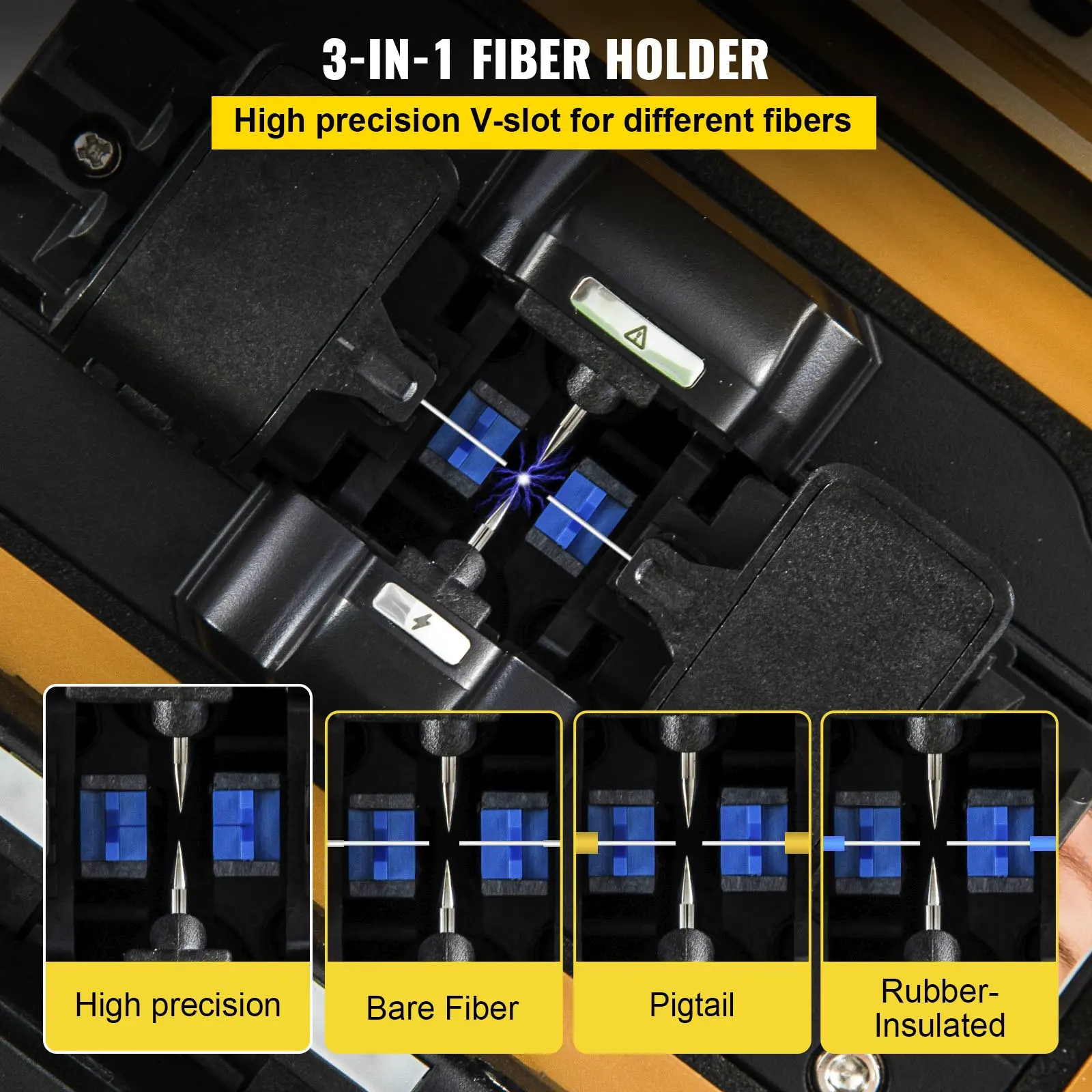 Imagem -04 - Original Signalfire Ai-9 Fusion Splicer Machine sm mm Vfl Opm 5s Splicing Machine Motores Máquina de Solda de Fibra