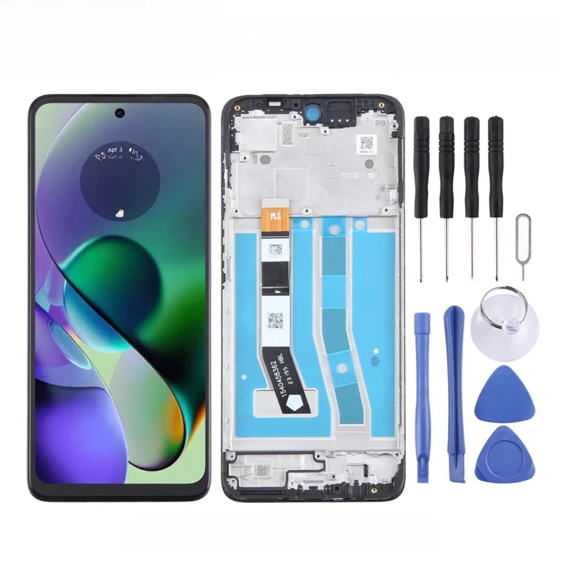 6.5-inch LCD Screen with Frame For Motorola Moto G54 5G Phone Display and Digitizer Full Assembly Repair Spare Part