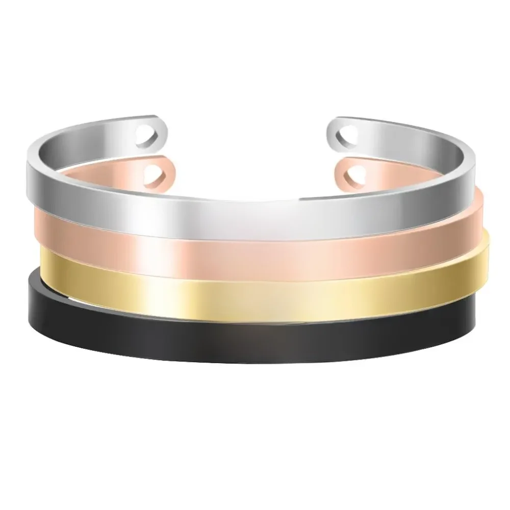 Trzy kolory dostosowane 6MM bransoletka personalizuj francuski Rocker Johnny Hallyday Memorial bransoletki ze stali nierdzewnej i bransoletki SL-068 — zdjęcie 2