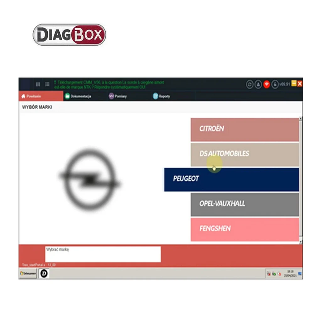 Diagnostyczny Diagbox V9.91 narzędzie w pełni zautomatyzowane naprawa aktualizacja dla Lexia3 91 PP2000 Lexia-3 Diagbox Citroen Peugeot do 2021