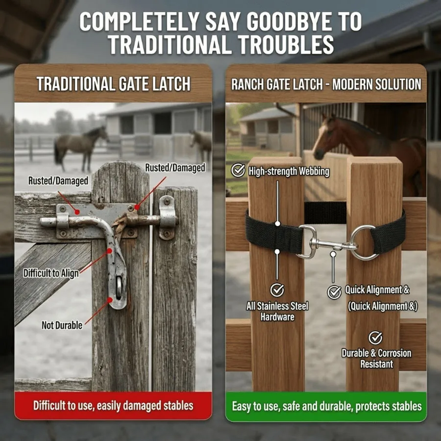 1/3 Pcs Simple Pasture Gate Latch, 50cm Single Ring Loop Gate Buckle for Horse Farm Fence Cattle Sheep Yard Door, Universal.