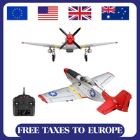 XK A280 RC Plane with LED Searchlight - 2.4G 4CH 3D6G Mode P51 Fighter Simulator,Remote Control Aircraft for Children,Great Gift