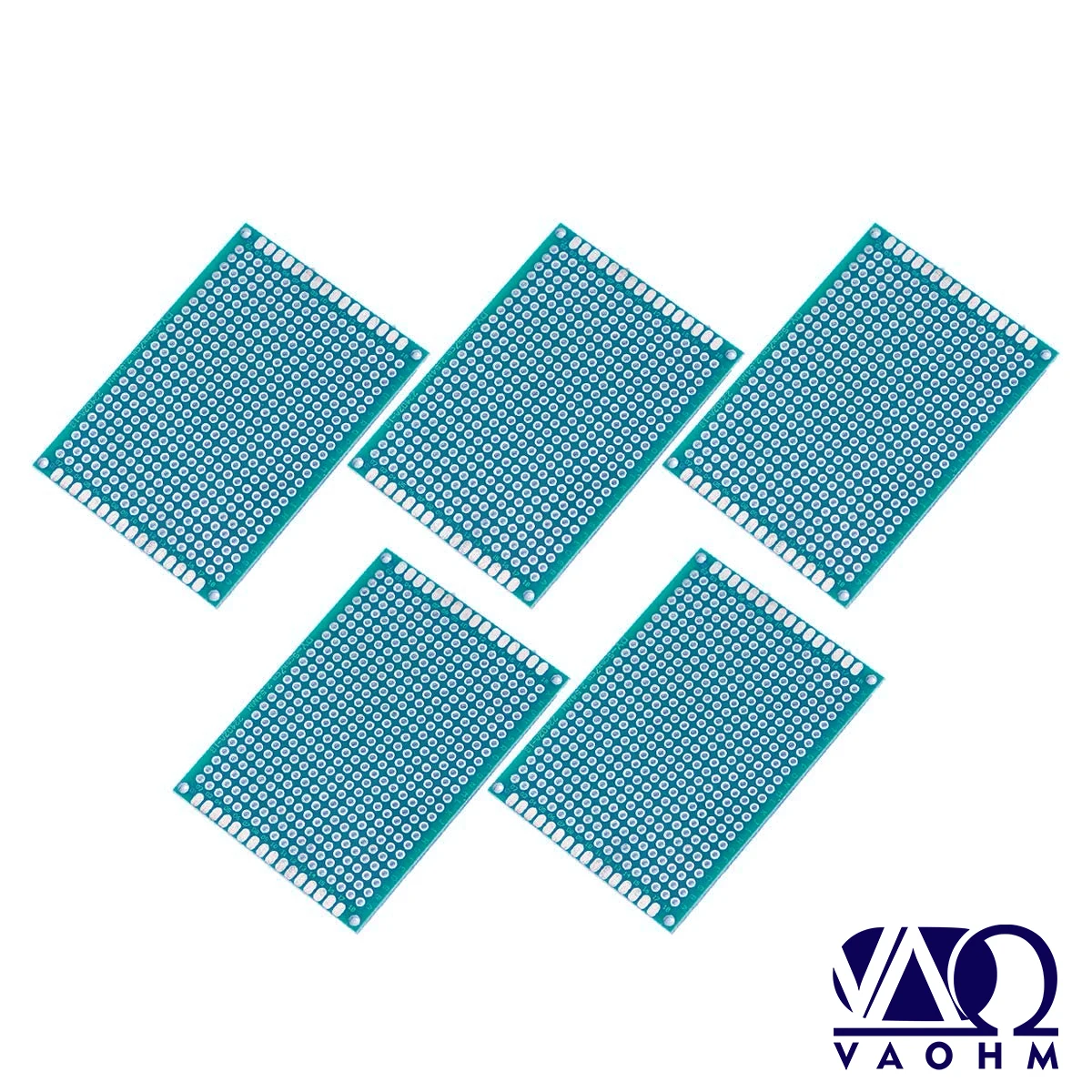 Prototype PCB double face FR4, 5 pièces, 5x7cm