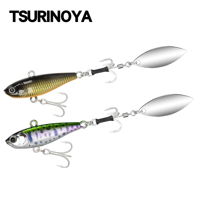 TSURINOYA Spinner Jig Fishing Lure TA 24g 43mm Metal VIB Ultra Long Casting Jigging Lure Sea Fishing Hard Baits With Bladed