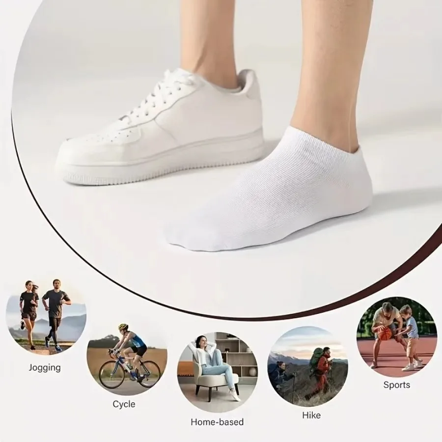 15 pares de meias pretas, brancas e cinza de alta qualidade, absorventes de suor e secagem rápida, adequadas para esportes de verão e fitness