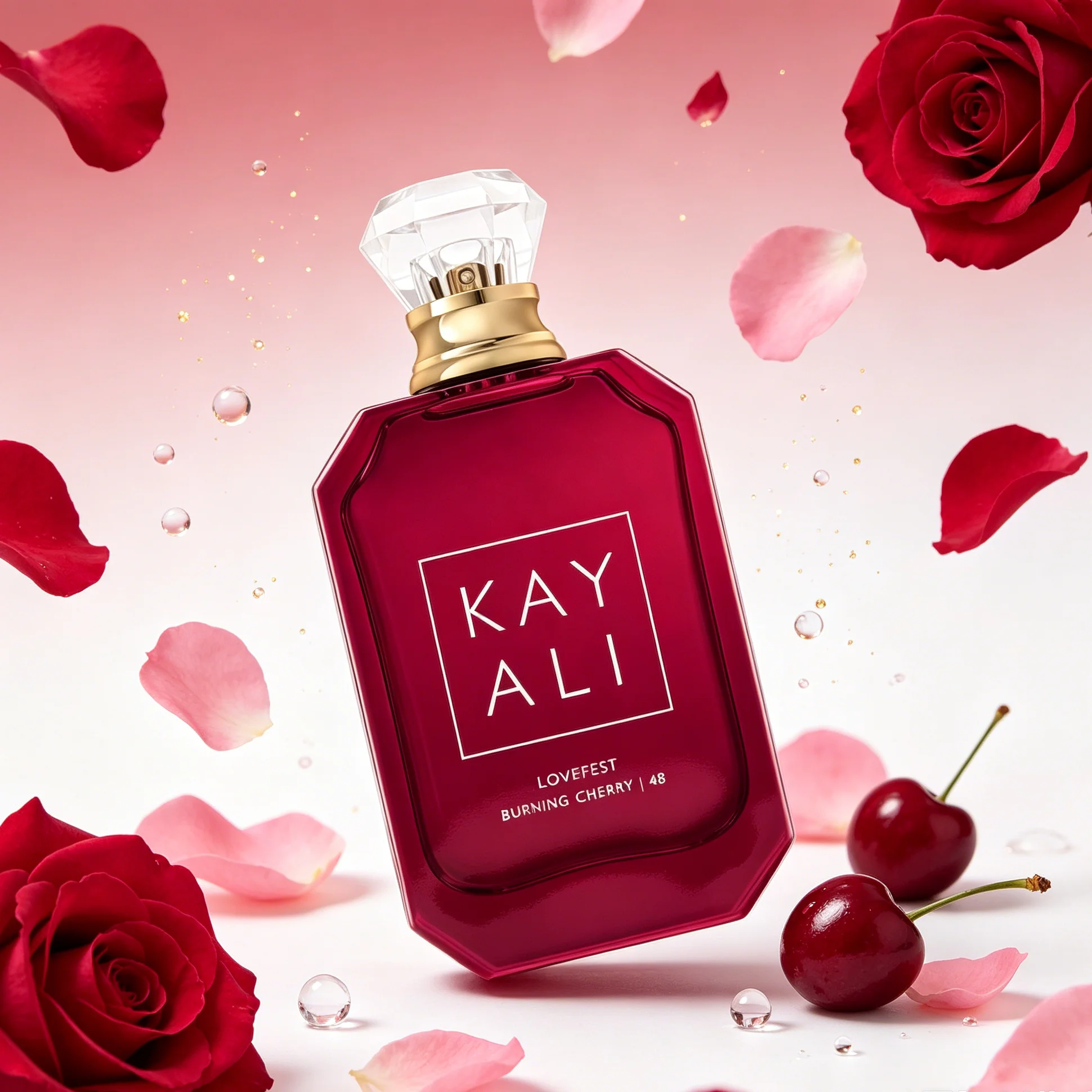 48 Eau De Parfum per Donne, Fragranza Ispirata alla Ciliegia con Note Calde di Legno e Ambra, Profumo a Lunga Durata per Uso Quotidiano