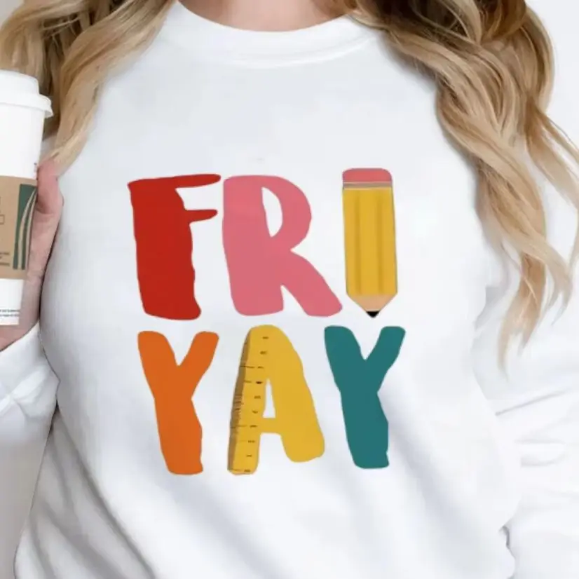 Roupas femininas gráfico moda rua harajuku estilo solto moletom colorido carta padrão design macio e respirável