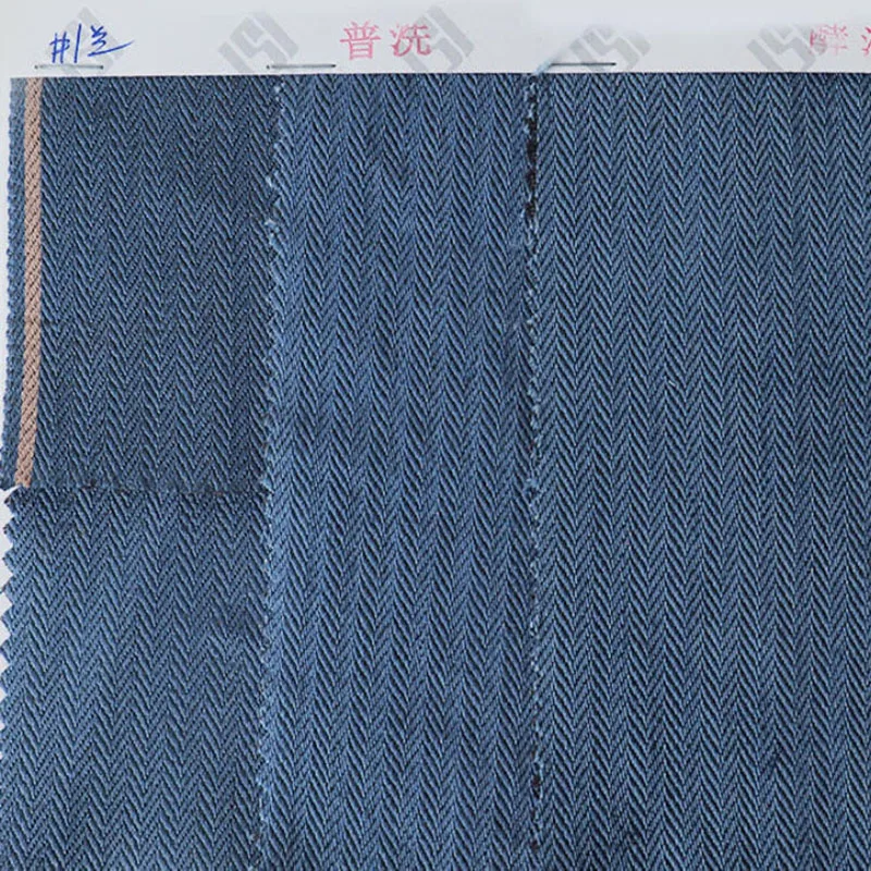9.6 oz Light Blue/Gray Herringbone Hemp Selvedge Denim Fabric Custom Selvage Summer Denim Jacket Jeans Cloth Wholesale W187911 5 A370502b2b4b24d14ac7ace6e3e5f2f90m